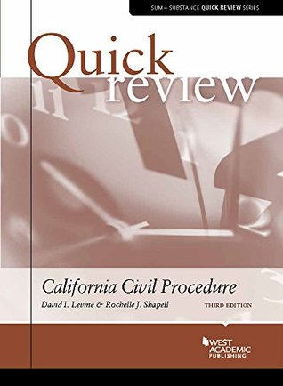 Download Quick Review of California Civil Procedure (Quick Review Series) - David Levine file in PDF