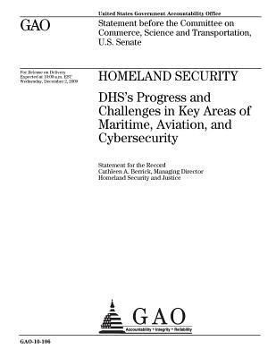 Read online Homeland Security: Dhs's Progress and Challenges in Key Areas of Maritime, Aviation, and Cybersecurity: Statement Before the Committee on Commerce, Science, and Transportation, U.S. Senate - U.S. Government Accountability Office file in PDF
