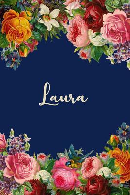 Download Laura: Personalized Name Floral Design Matte Soft Cover Notebook Journal to Write In. 120 Blank Lined Pages -  file in PDF