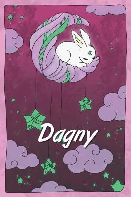 Download Dagny: personalized notebook sleeping bunny on the moon with stars softcover 120 pages blank useful as notebook, dream diary, scrapbook, journal or gift idea - Jenny Illus | PDF
