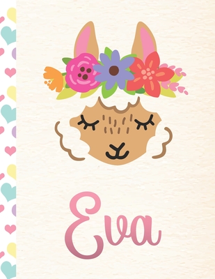 Full Download Eva: Personalized Llama Journal For Girls - 8.5x11 110 Pages Notebook/Diary With Pink Name - Llama Journals | ePub